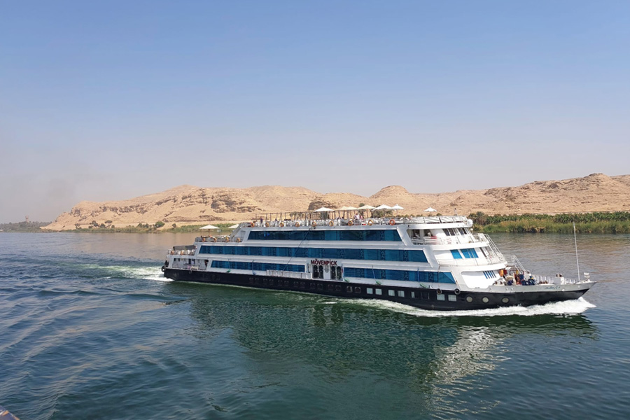 Crucero fluvial, río Nilo, Egipto