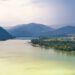 Vista aérea río Danubio
