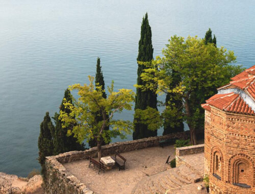 Iglesia de San Juan, lago Ohrid, Macedonia del Norte